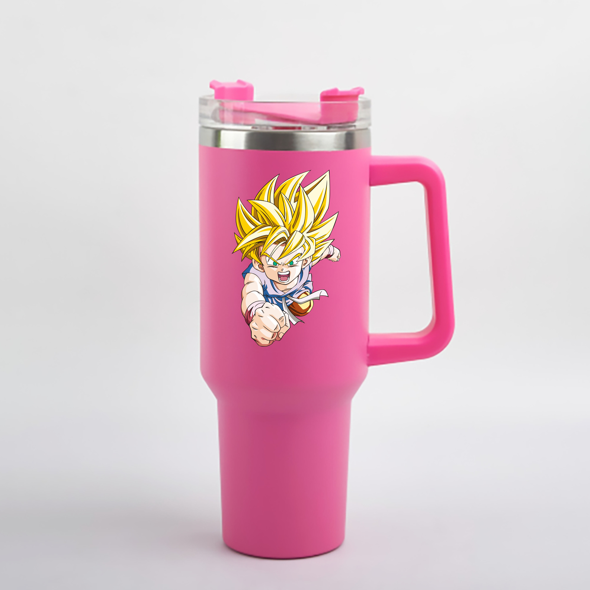 （画像用） ドラゴンボール ベジット DRAGON BALL Vegetto 1200mL車用タンブラー - クリスタルステッカー（プラスチックストロー付き）